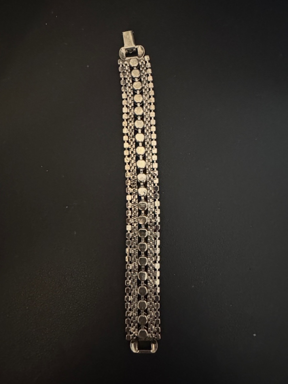 Vintage Weiss Blue Crystal Statement Bracelet - Picture 3 of 4